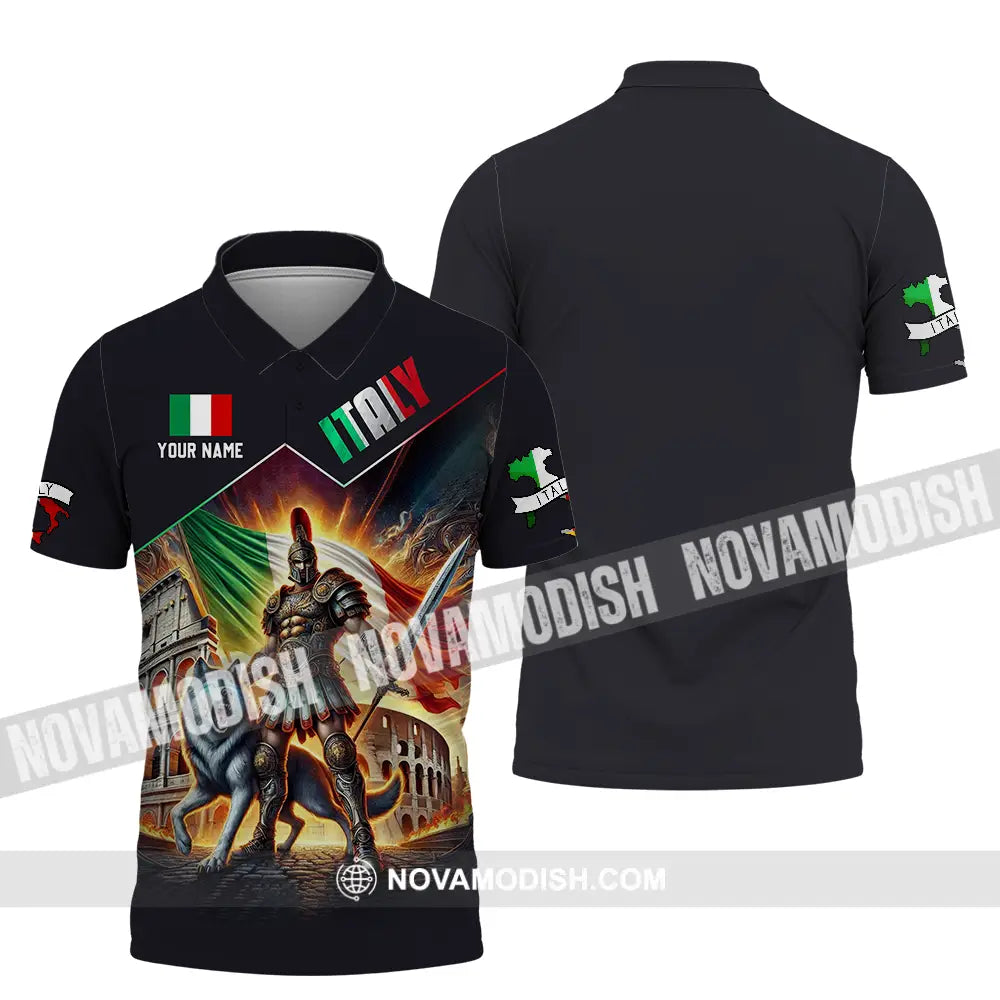 Unisex Shirt - Custom Text Shirt Italy Shirt Polo Shirt / S T-shirt