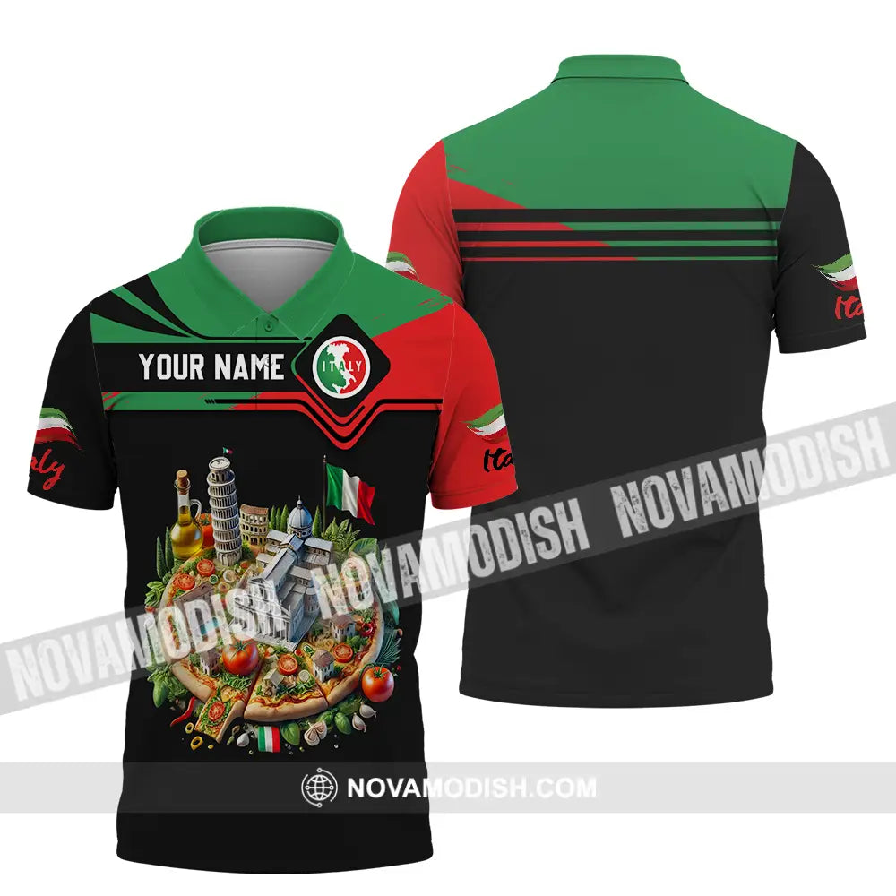 Unisex Shirt - Custom Text Shirt Italy Shirt Polo Shirt / S T-shirt