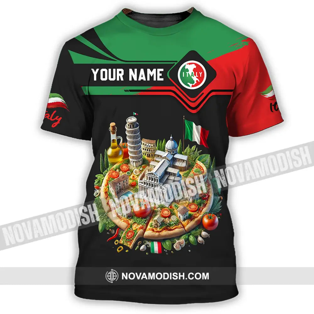 Unisex Shirt - Custom Text Shirt Italy Shirt T-Shirt / S T-shirt