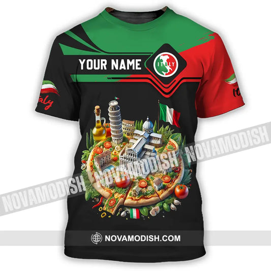 Unisex Shirt - Custom Text Shirt Italy Shirt T-Shirt / S T-shirt