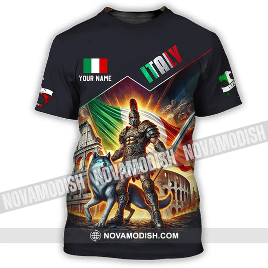 Unisex Shirt - Custom Text Shirt Italy Shirt T-Shirt / S T-shirt