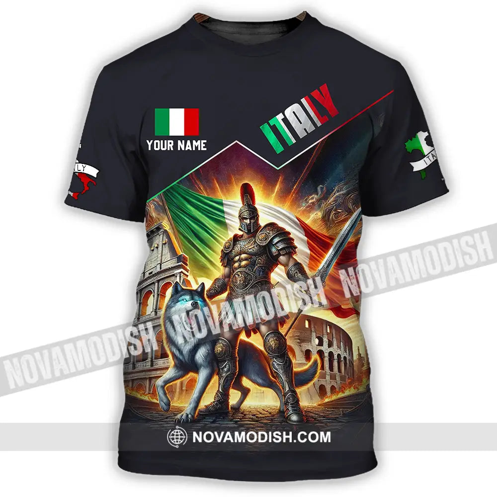 Unisex Shirt - Custom Text Shirt Italy Shirt T-Shirt / S T-shirt