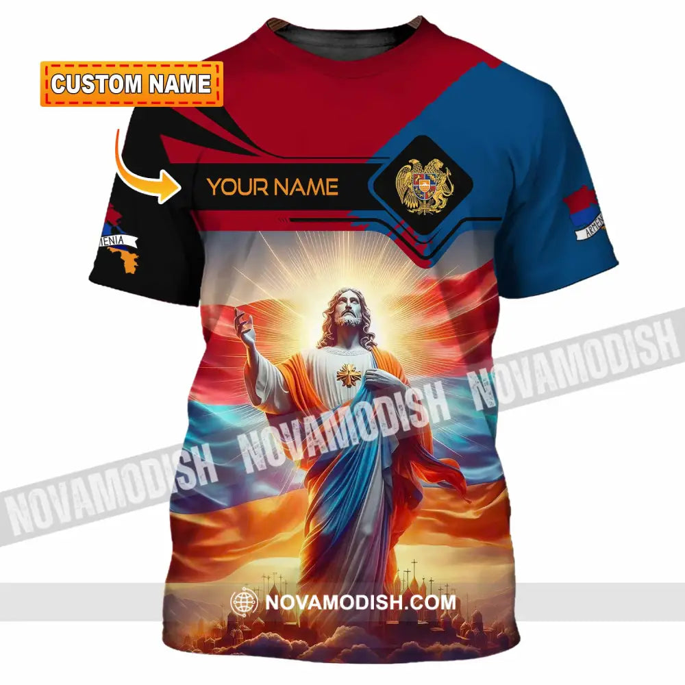 Unisex Shirt - Custom Text Jesus Armenia T-Shirt