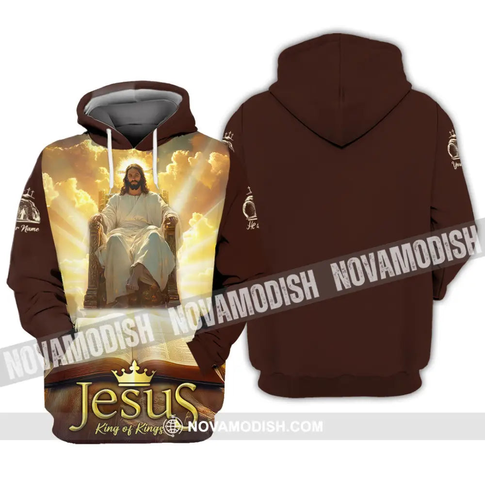 Unisex Shirt - Custom Text Jesus King Of Kings Hoodie / S T-Shirt