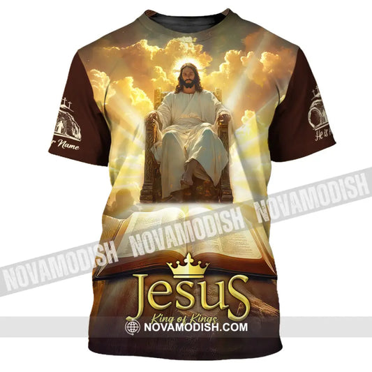 Unisex Shirt - Custom Text Jesus King Of Kings T-Shirt / S T-Shirt