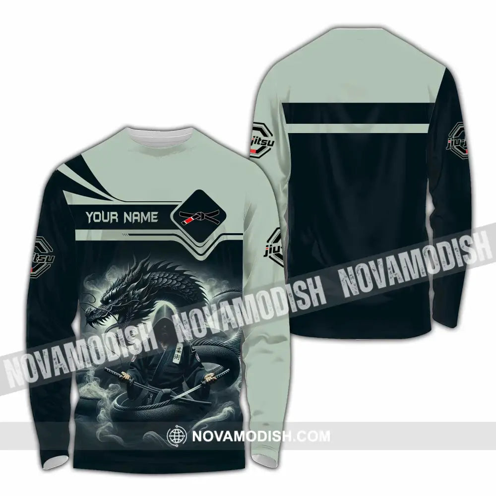 Unisex Shirt - Custom Text Shirt Jiu Jitsu Long Sleeve Shirt / S T-shirt