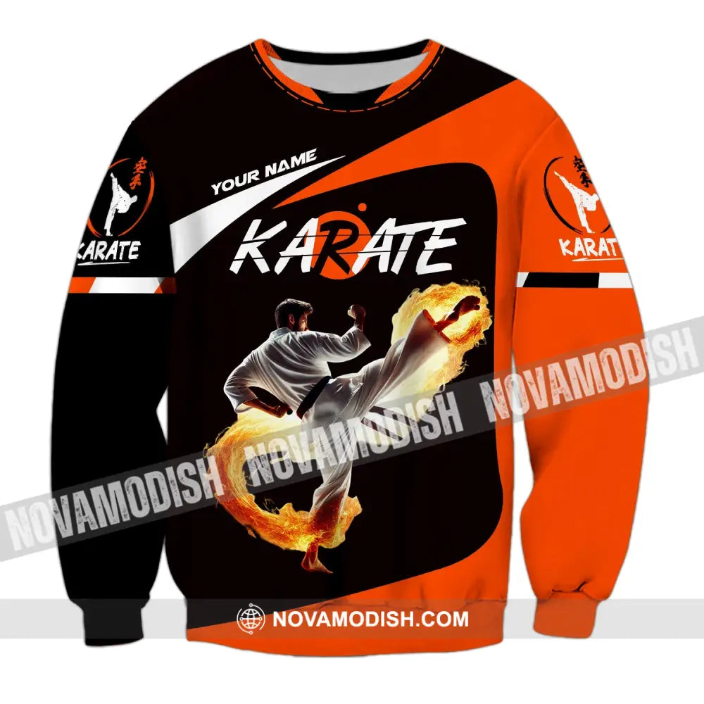 Unisex Shirt - Custom Text Karate Long Sleeve / S T-Shirt