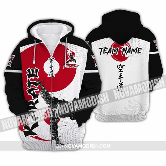 Unisex Shirt - Custom Text Shirt Karate Shirt Zipper Hoodie / S T-shirt