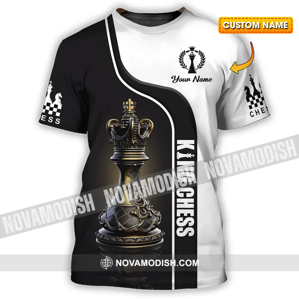 Unisex Shirt - Custom Text King Chess T-Shirt