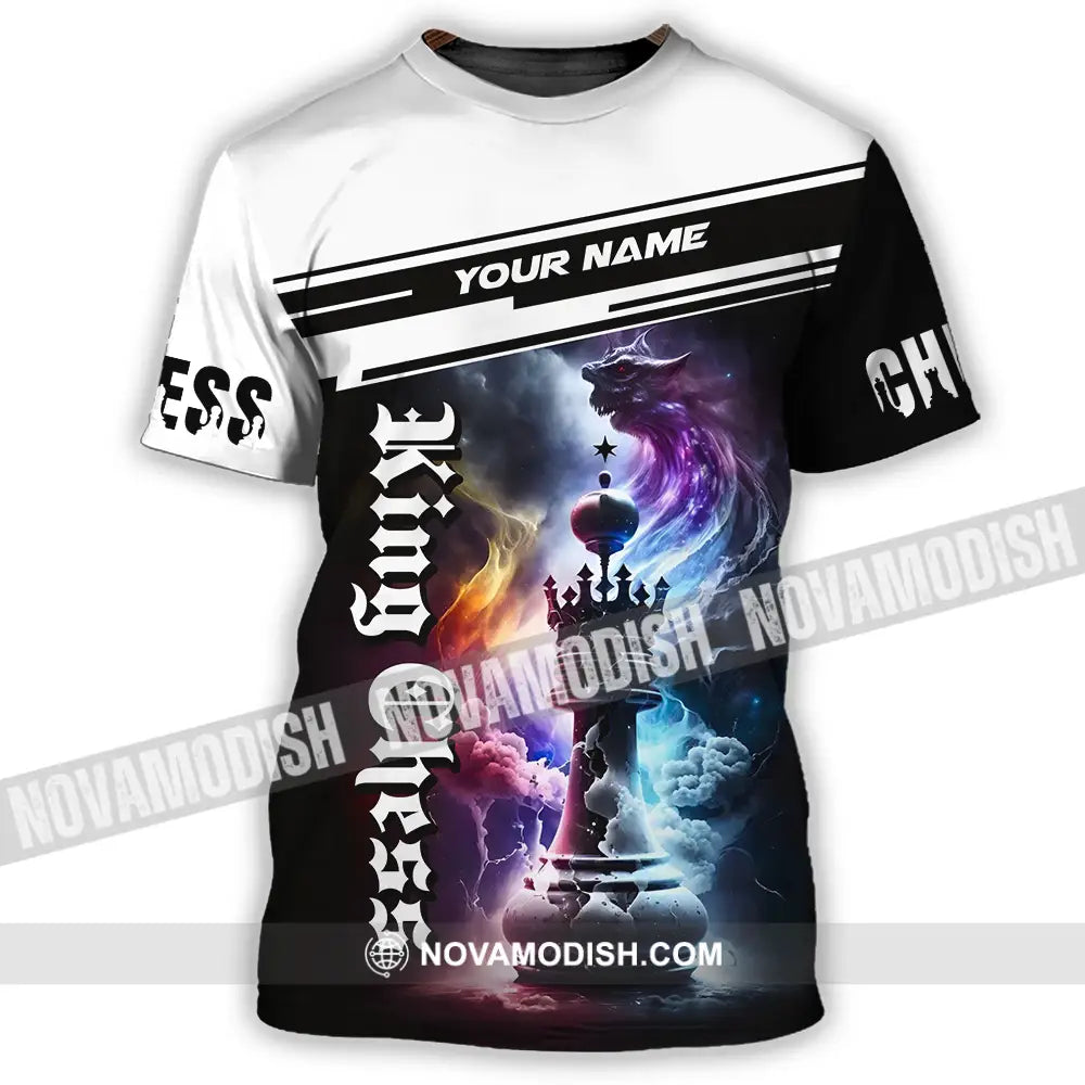 Unisex Shirt - Custom Text Shirt King Chess T-Shirt / S T-shirt