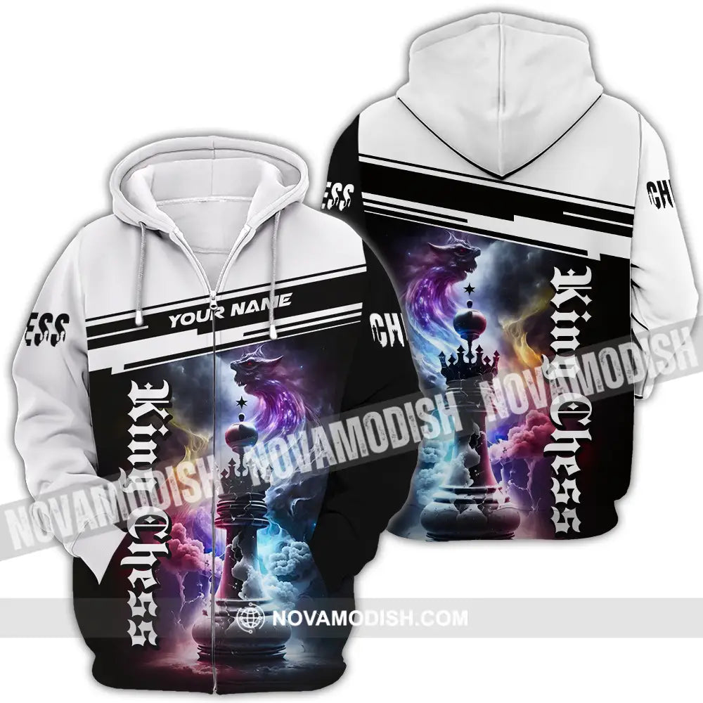 Unisex Shirt - Custom Text Shirt King Chess Zipper Hoodie / S T-shirt