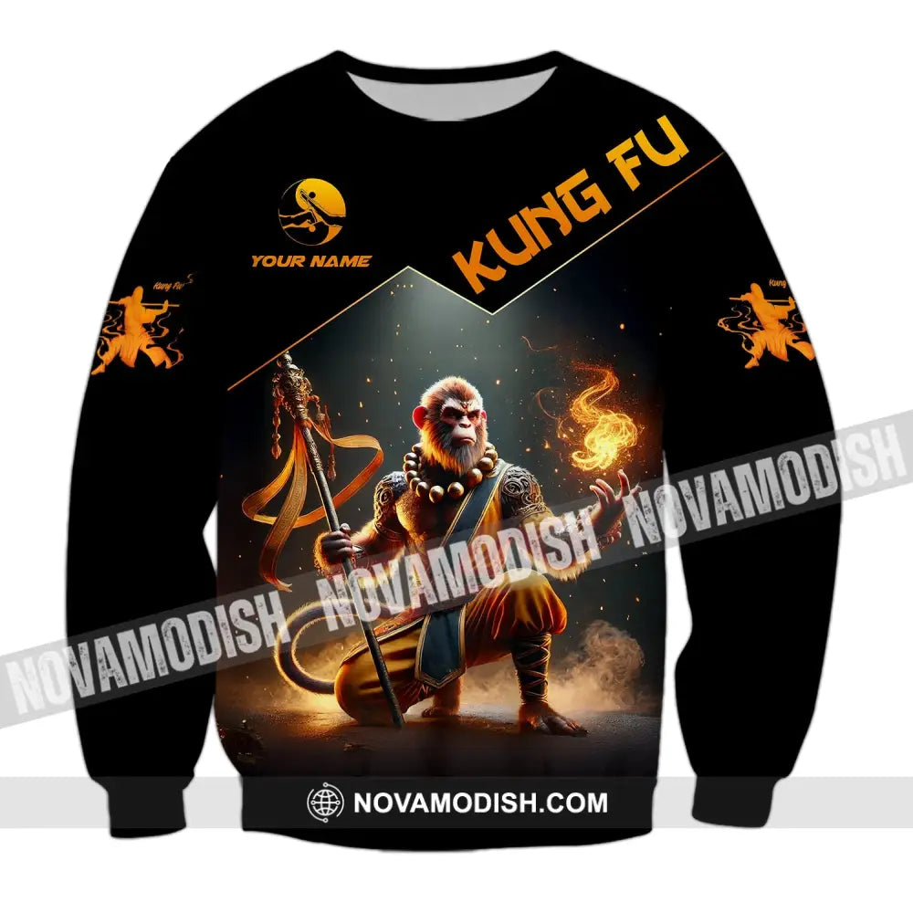 Unisex Shirt - Custom Text Kung Fu Long Sleeve / S T-Shirt