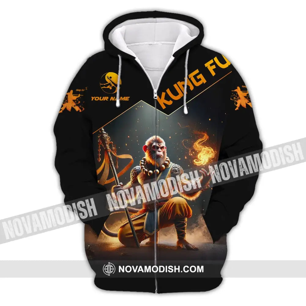 Unisex Shirt - Custom Text Kung Fu Zipper Hoodie / S T-Shirt
