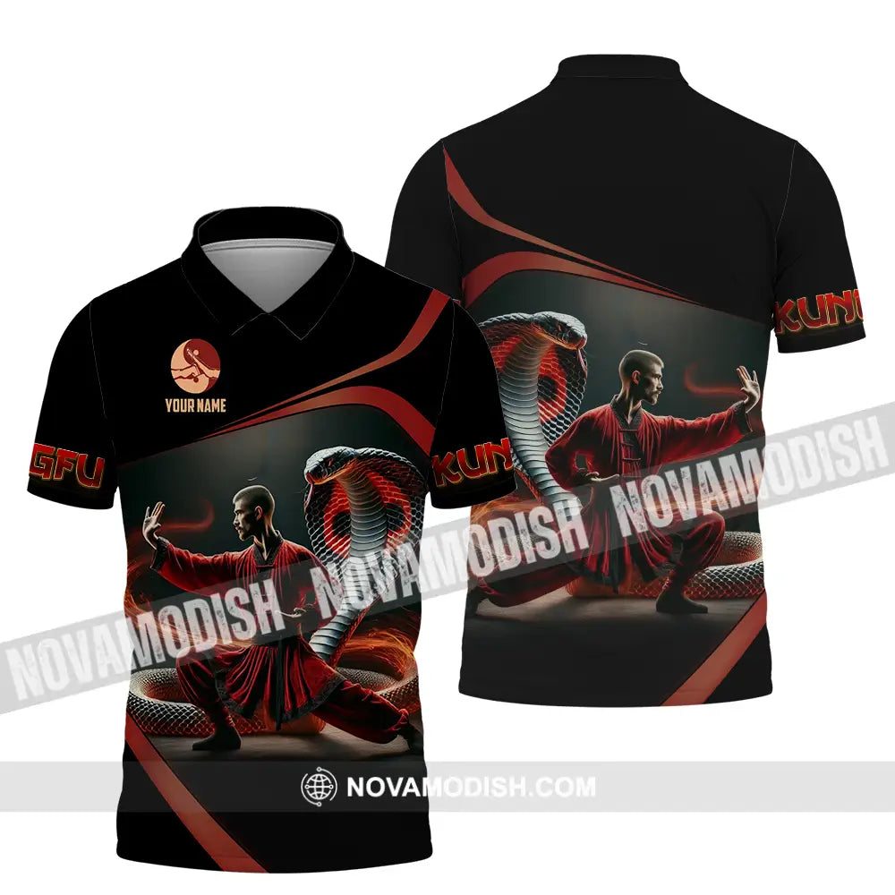 Unisex Shirt - Custom Text Shirt Kungfu Polo Shirt / S T-shirt