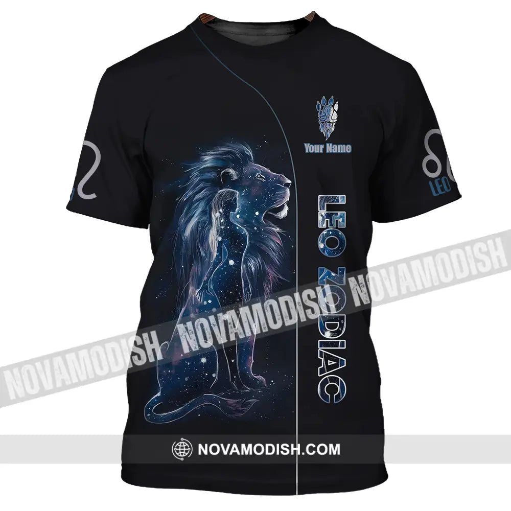 Unisex Shirt - Custom Text Leo Zodiac T-Shirt / S T-Shirt