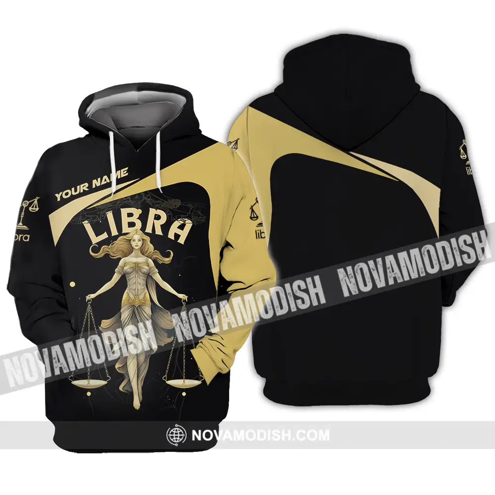 Unisex Shirt - Custom Text Shirt Libra Hoodie / S T-shirt