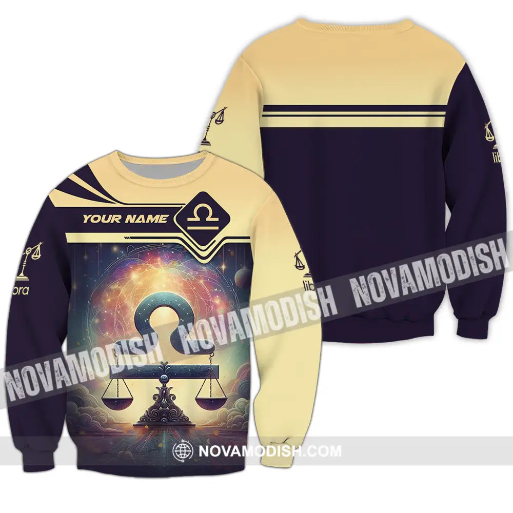 Unisex Shirt - Custom Text Shirt Libra Long Sleeve / S T-shirt