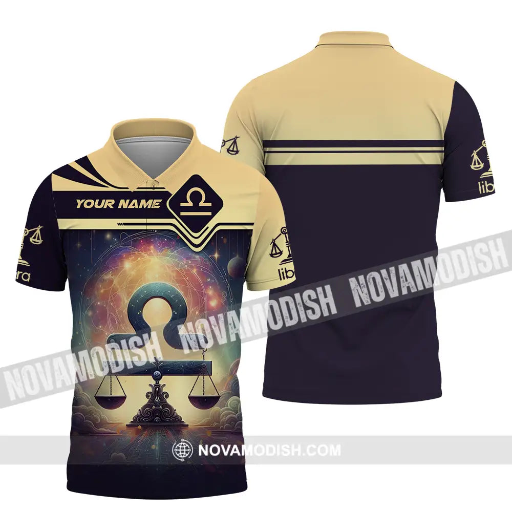 Unisex Shirt - Custom Text Shirt Libra Polo Shirt / S T-shirt