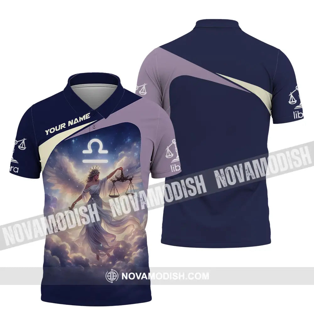 Unisex Shirt - Custom Text Shirt Libra Polo Shirt / S T-shirt