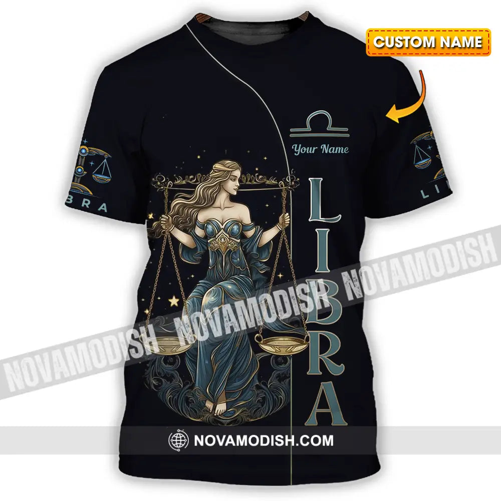 Unisex Shirt - Custom Text Shirt Libra T-shirt