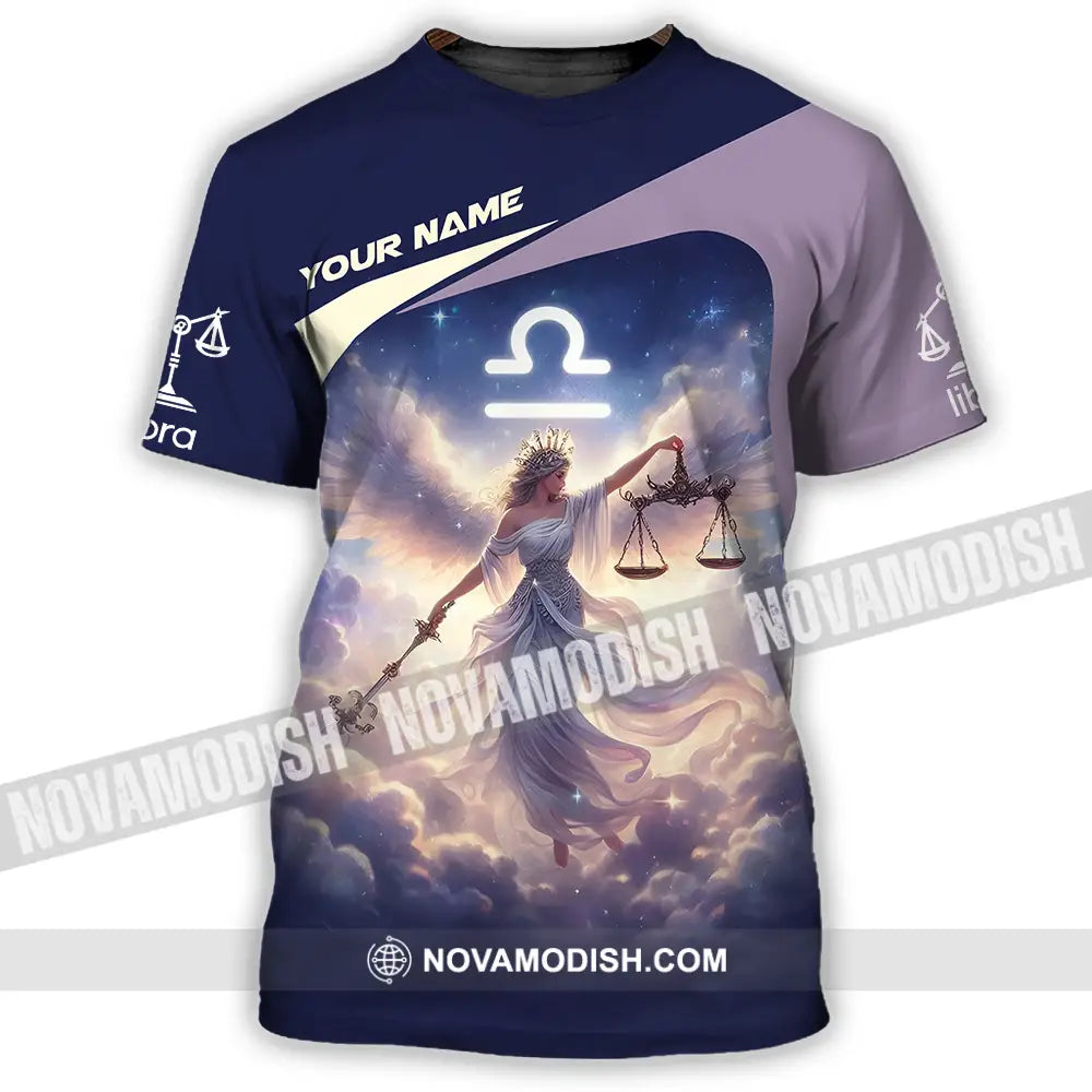 Unisex Shirt - Custom Text Shirt Libra T-Shirt / S T-shirt