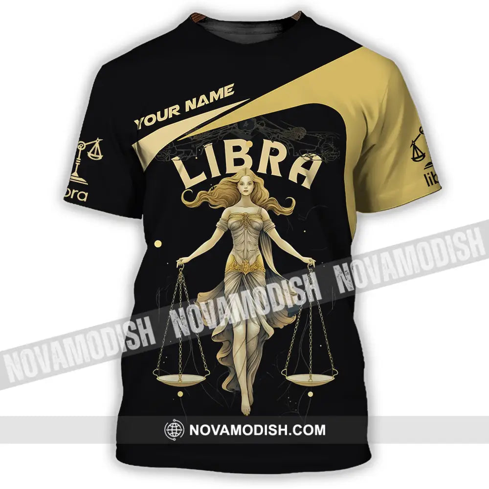 Unisex Shirt - Custom Text Shirt Libra T-Shirt / S T-shirt