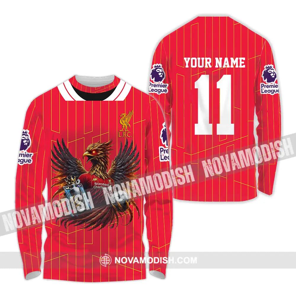 Unisex Shirt - Custom Text Shirt Liverpool Shirt Long Sleeve Shirt / S T-shirt