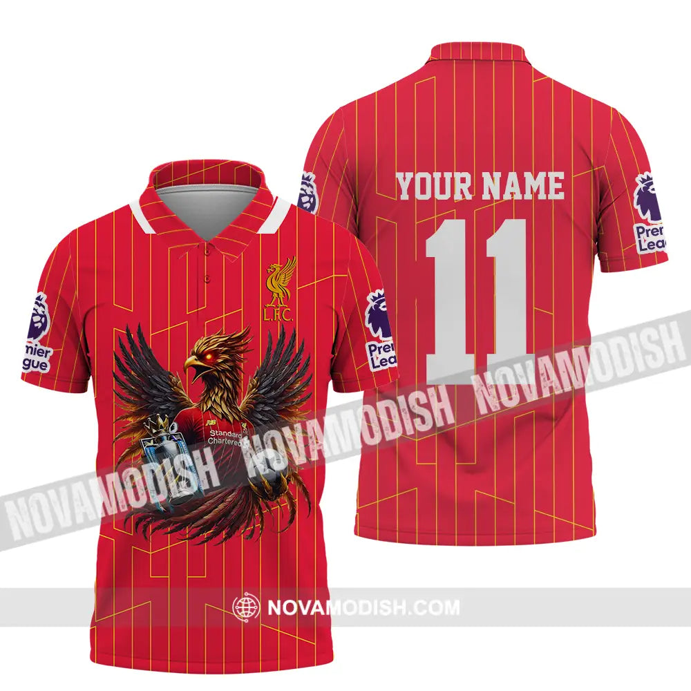 Unisex Shirt - Custom Text Shirt Liverpool Shirt Polo Shirt / S T-shirt