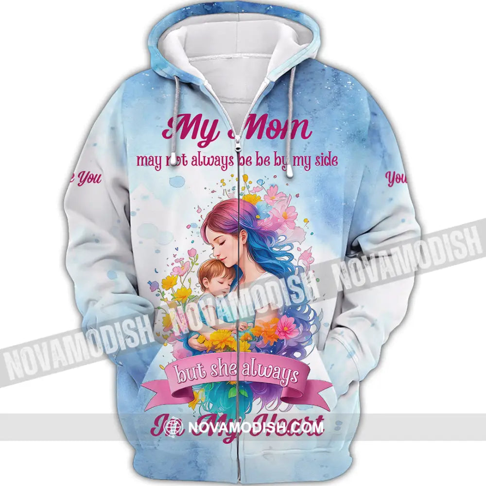 Unisex Shirt - Custom Text Shirt Love Mom Shirt Mother’s Day Gift Zipper Hoodie / S T-shirt