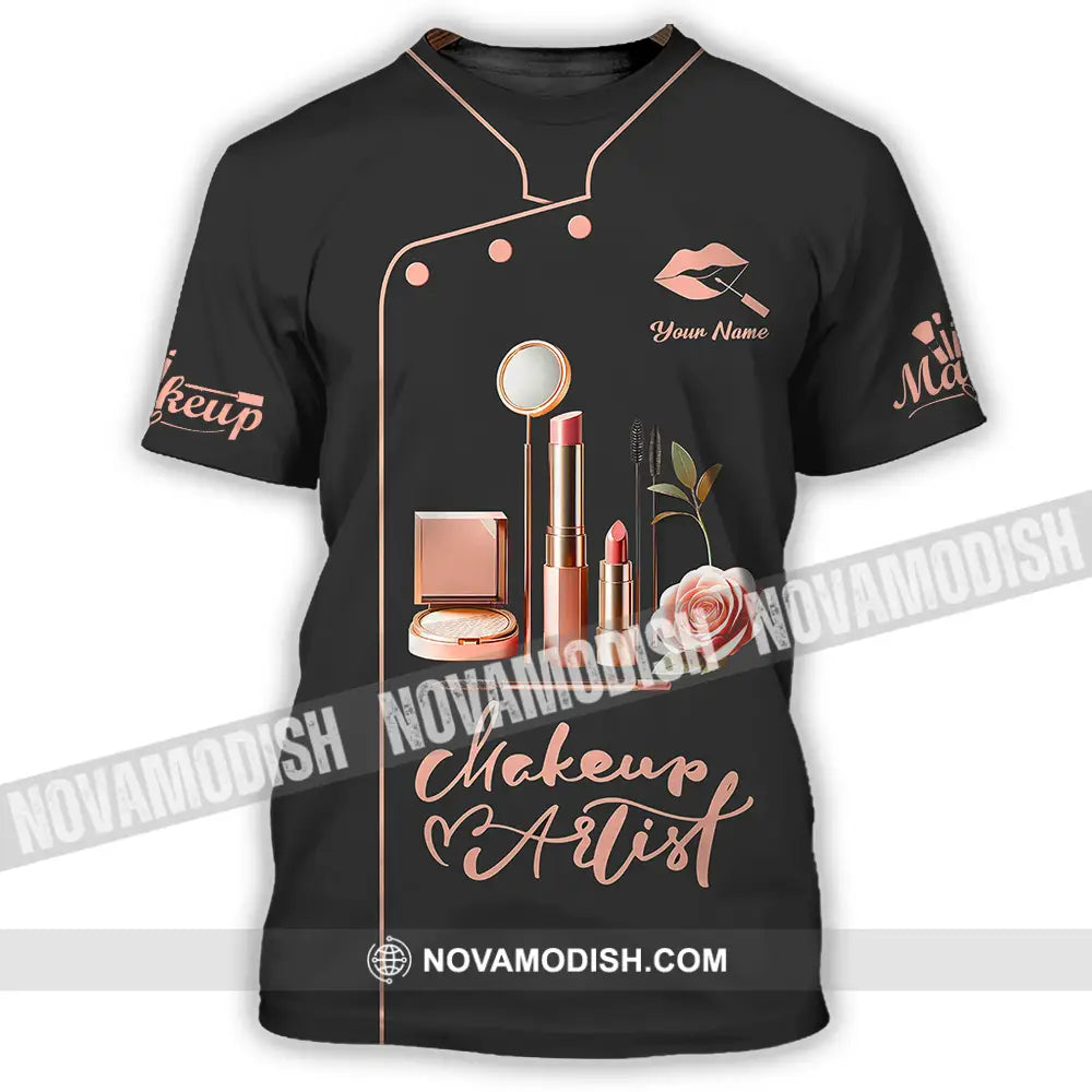 Unisex Shirt - Custom Text Shirt Make Up Artist Shirt T-Shirt / S T-shirt