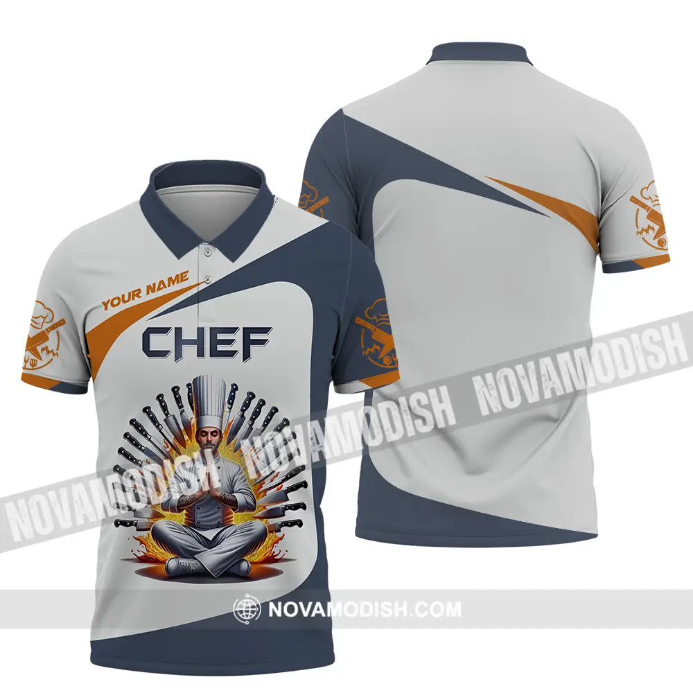 Unisex Shirt - Custom Text Shirt Master Chef Polo Shirt / S T-shirt
