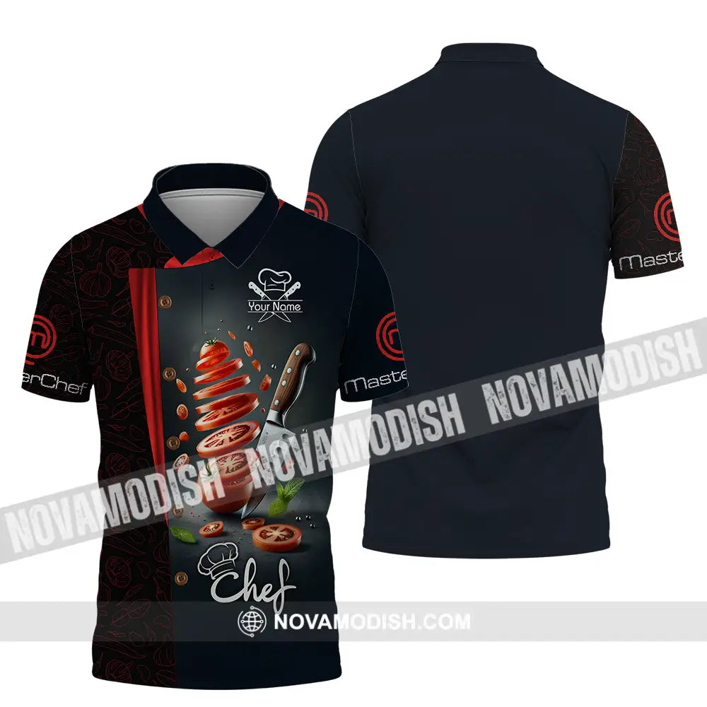 Unisex Shirt - Custom Text Shirt Master Chef Shirt Polo Shirt / S T-shirt