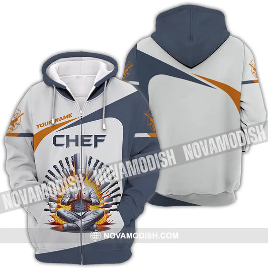 Unisex Shirt - Custom Text Shirt Master Chef Zipper Hoodie / S T-shirt