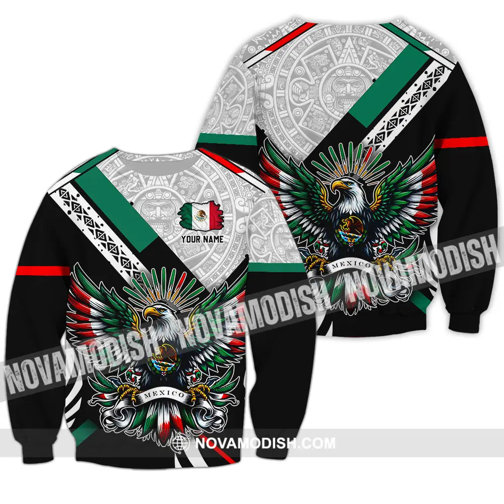 Unisex Shirt - Custom Text Shirt Mexico Aztec Classic Shirt Long Sleeve / S T-shirt