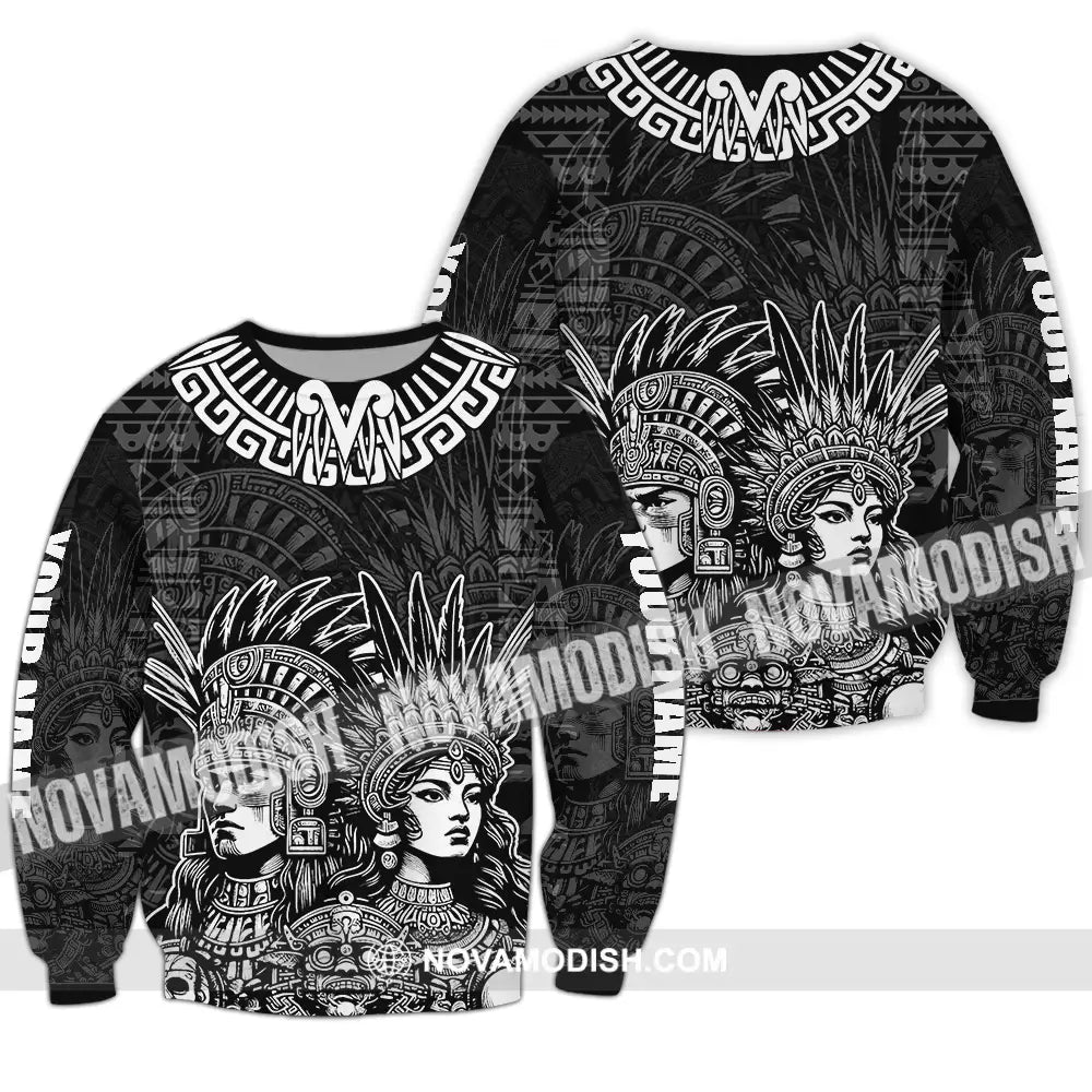 Unisex Shirt - Custom Text Shirt Mexico Aztec Classic Shirt Long Sleeve / S T-shirt