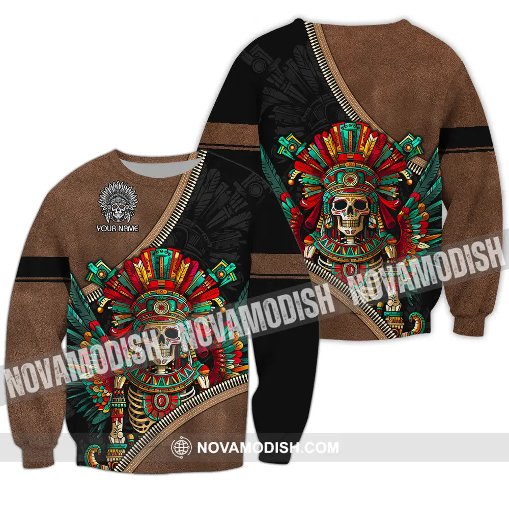 Unisex Shirt - Custom Text Shirt Mexico Aztec Classic Shirt Long Sleeve / S T-shirt