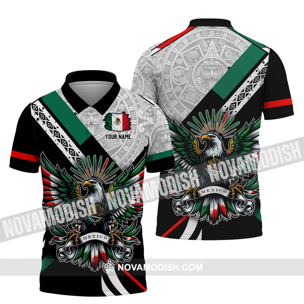 Unisex Shirt - Custom Text Shirt Mexico Aztec Classic Shirt Polo Shirt / S T-shirt