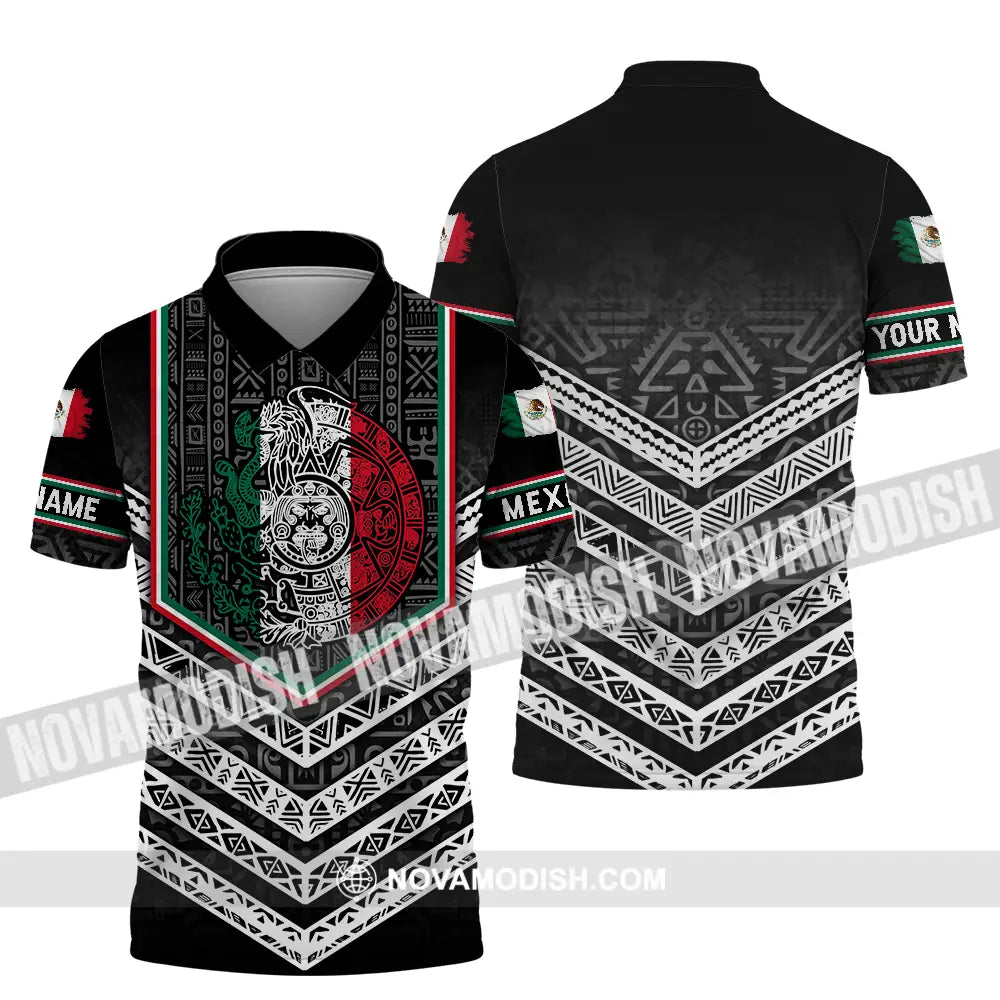 Unisex Shirt - Custom Text Shirt Mexico Aztec Shirt Polo Shirt / S T-shirt
