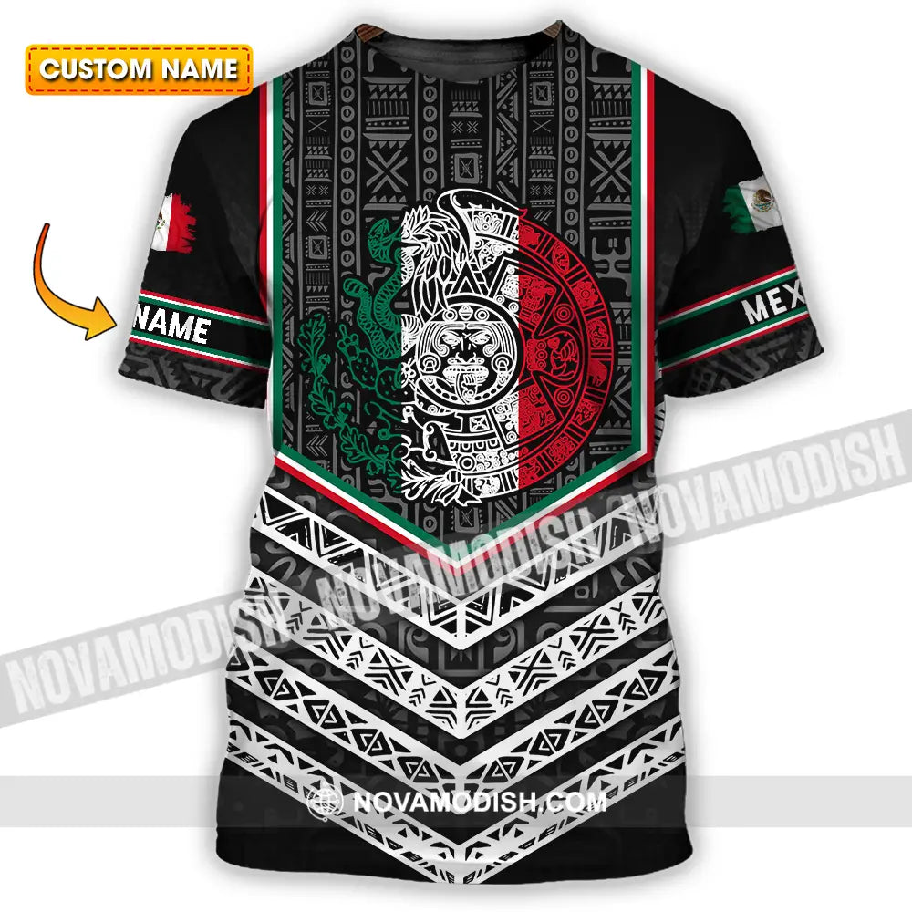 Unisex Shirt - Custom Text Shirt Mexico Aztec Shirt T-shirt