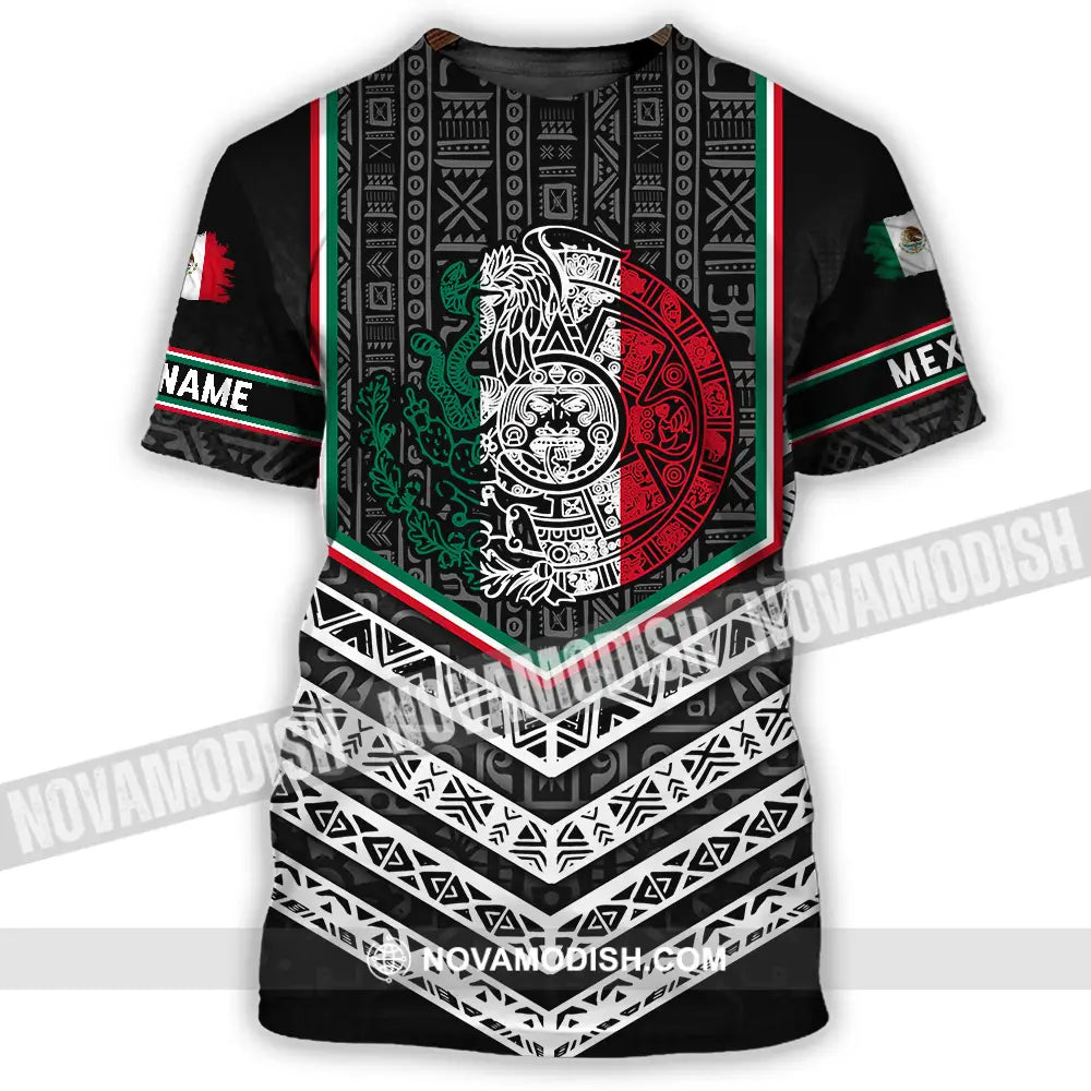 Unisex Shirt - Custom Text Shirt Mexico Aztec Shirt T-Shirt / S T-shirt