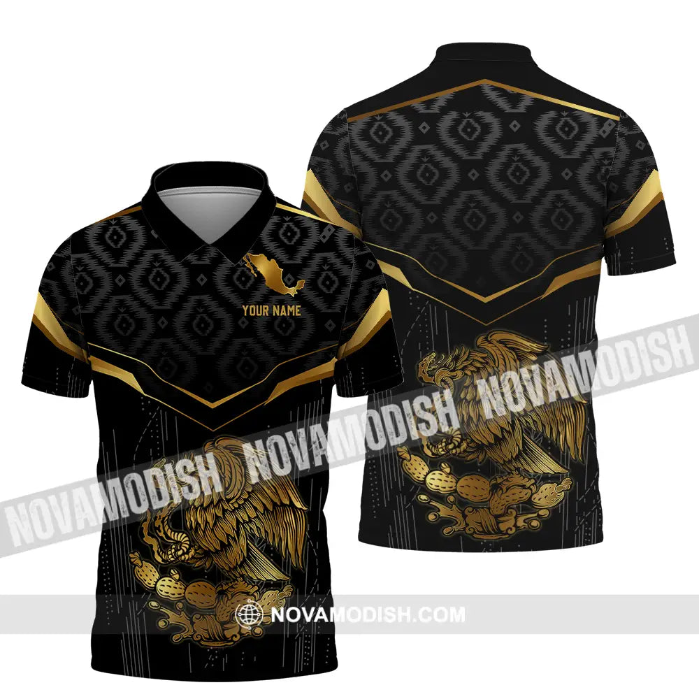 Unisex Shirt - Custom Text Shirt Mexico Fire Graphic Classic Shirt Polo Shirt / S T-shirt