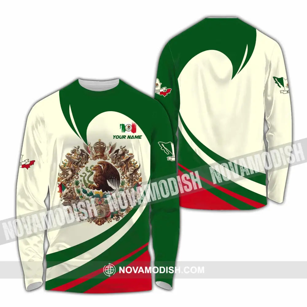 Unisex Shirt - Custom Text Shirt Mexico Shirt Long Sleeve Shirt / S T-shirt