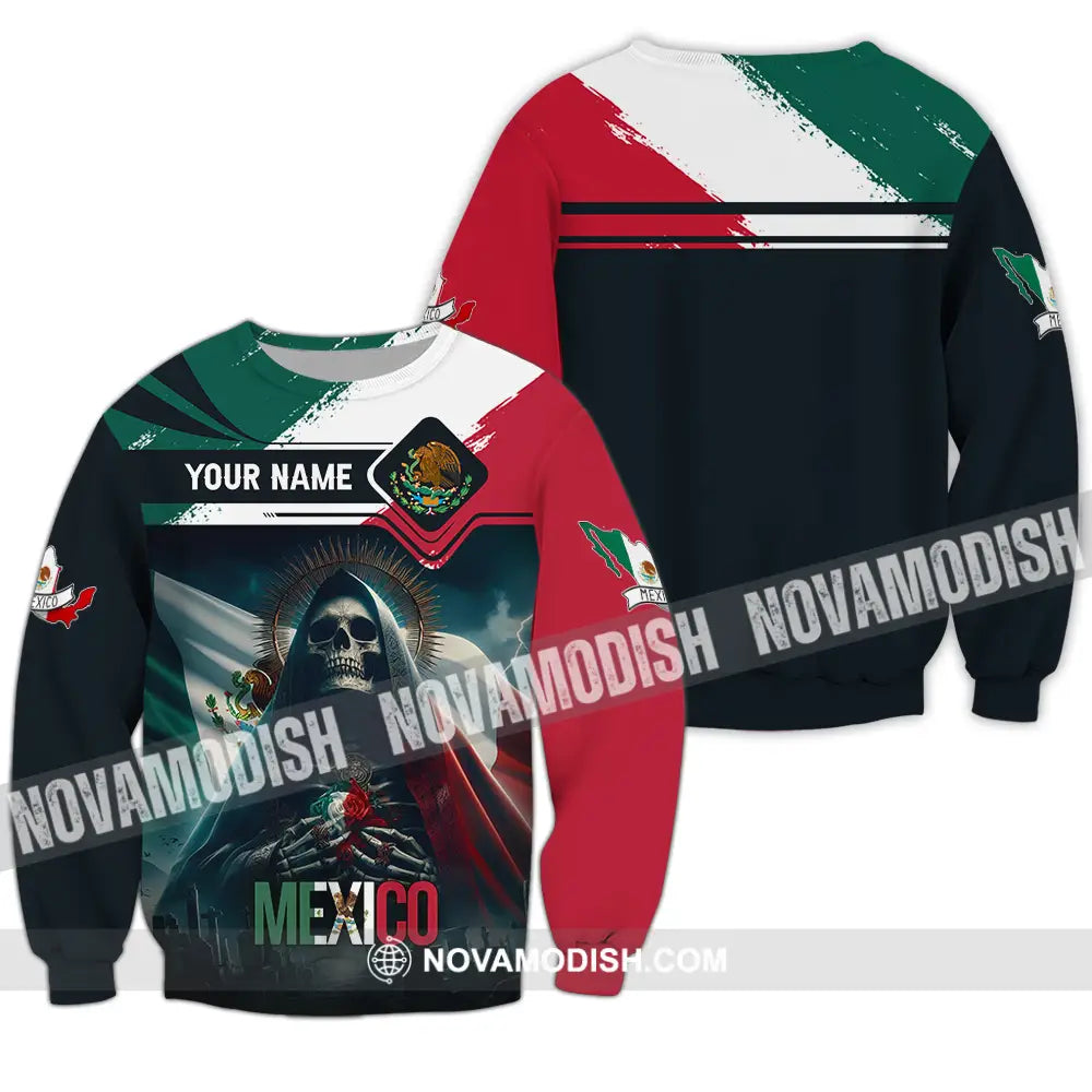 Unisex Shirt - Custom Text Shirt Mexico Shirt Long Sleeve / S T-shirt