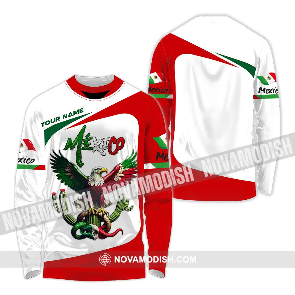 Unisex Shirt - Custom Text Shirt Mexico Shirt Long Sleeve Shirt / S T-shirt