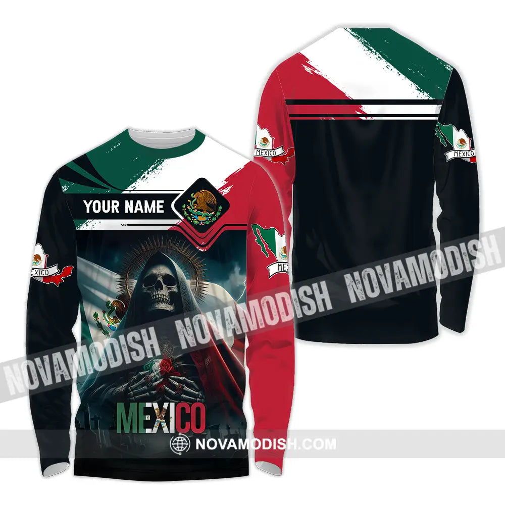 Unisex Shirt - Custom Text Shirt Mexico Shirt Long Sleeve Shirt / S T-shirt