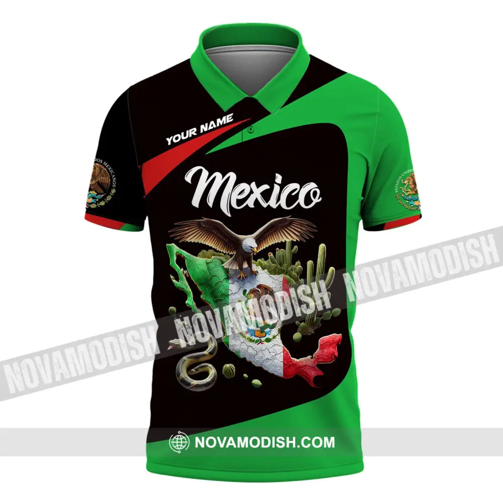 Unisex Shirt - Custom Text Mexico Polo / S T-Shirt