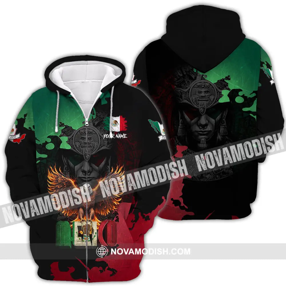 Unisex Shirt - Custom Text Shirt Mexico Shirt Zipper Hoodie / S T-shirt
