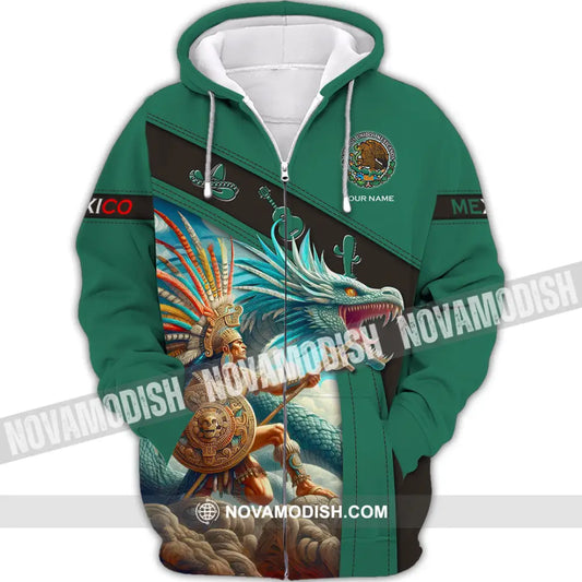 Unisex Shirt - Custom Text Shirt Mexico Shirt Zipper Hoodie / S T-shirt