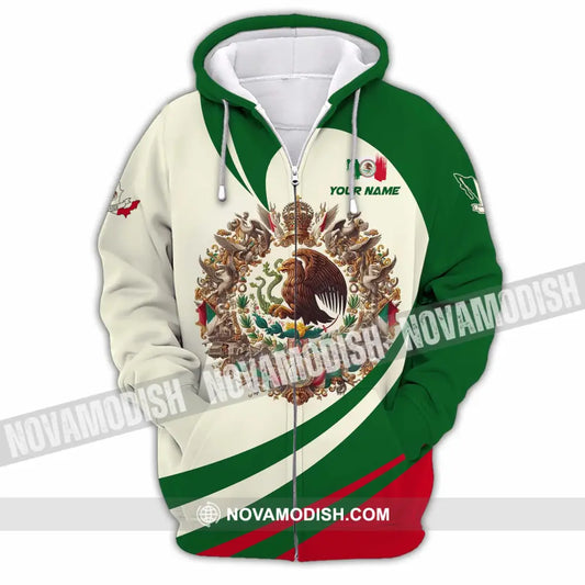 Unisex Shirt - Custom Text Shirt Mexico Shirt Zipper Hoodie / S T-shirt