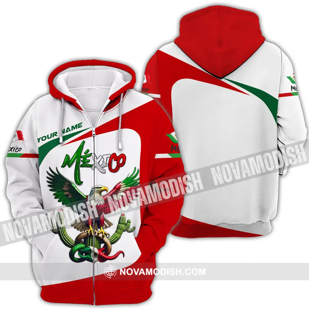 Unisex Shirt - Custom Text Shirt Mexico Shirt Zipper Hoodie / S T-shirt